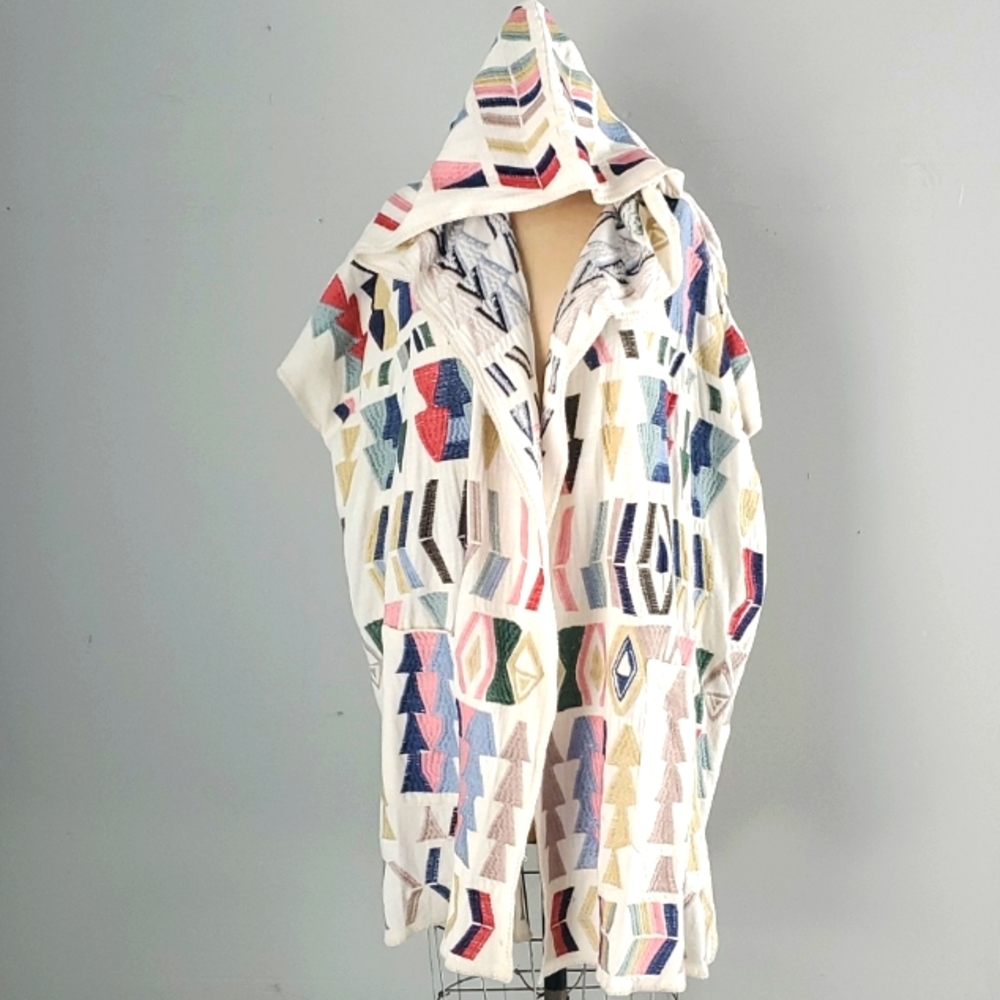 Johnny Was Caci Hooded Poncho NWT